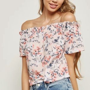 Off shoulder floral top